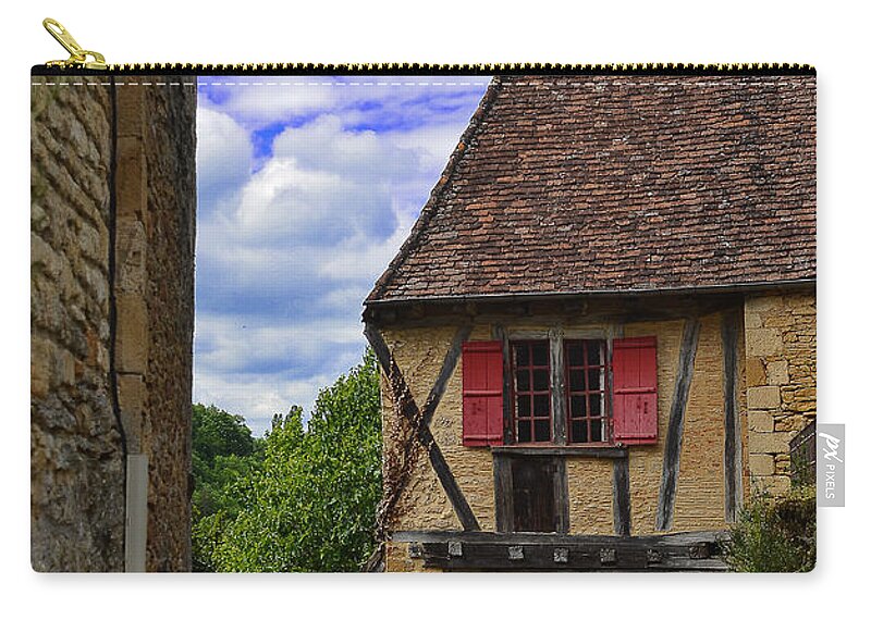 Limeuil Zip Pouch featuring the photograph Limeuil en Perigord #2 by Dany Lison