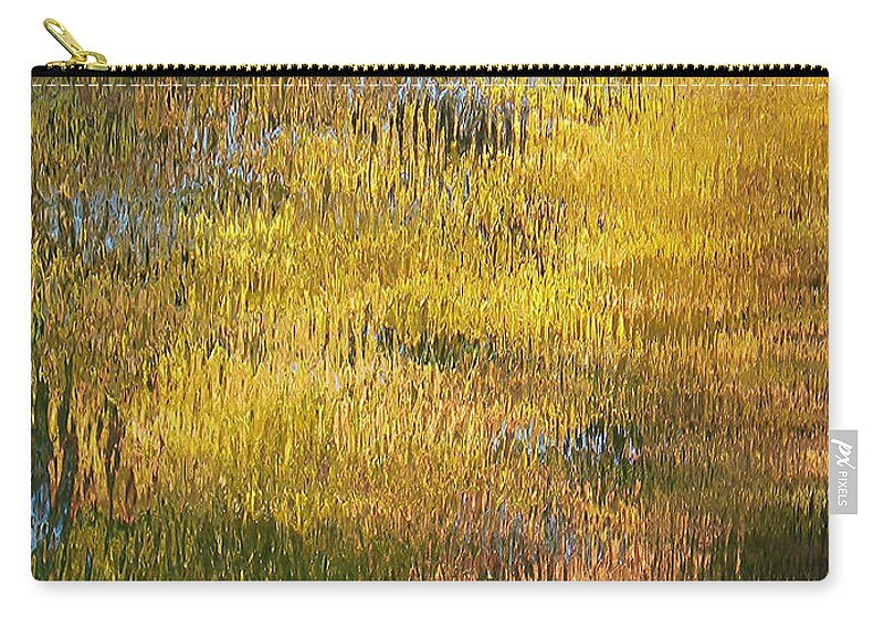 Abstract Zip Pouch featuring the photograph Liquid Abstract by Pamela Patch