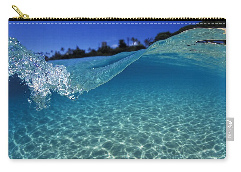 Sea Zip Pouch featuring the photograph Liquid energy by Sean Davey