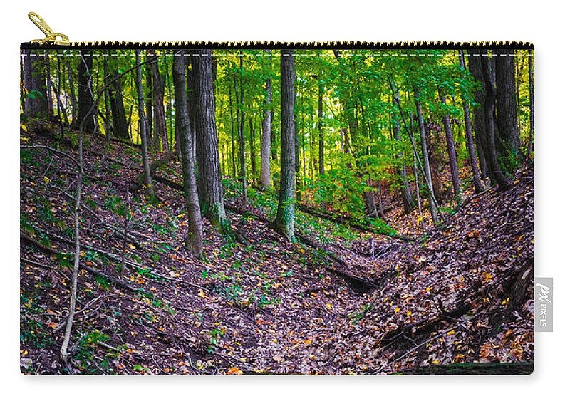 Defiance Zip Pouch featuring the photograph Little Valley by Michael Arend