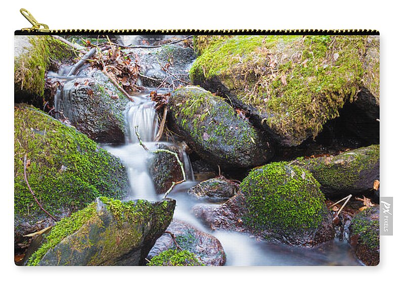 Dublin Zip Pouch featuring the photograph Little Waterfall in Marlay Park by Semmick Photo