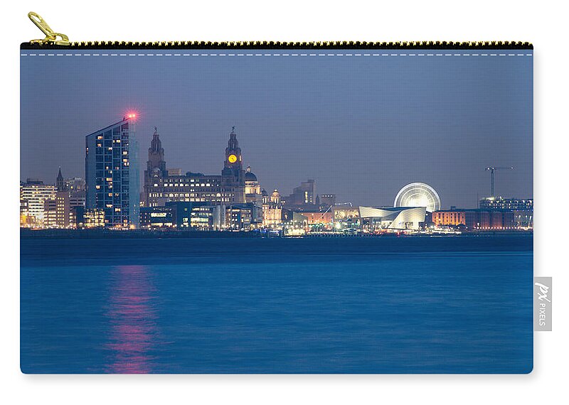 3 Graces Carry-all Pouch featuring the photograph Liverpool Waterfront by Spikey Mouse Photography