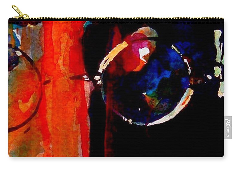 John Lennon Zip Pouch featuring the painting Living is easy with eyes closed by Paul Lovering