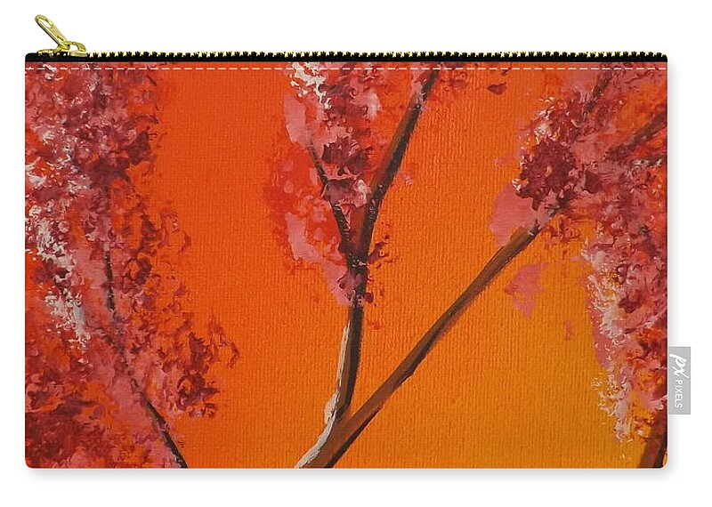 Living Loving Tree Carry-all Pouch featuring the painting Living Loving Tree top left by Darren Robinson