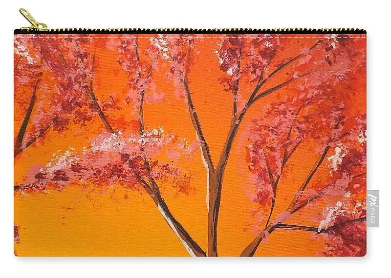 Living Loving Tree Carry-all Pouch featuring the painting Living Loving Tree top right by Darren Robinson