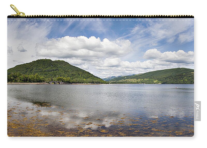 Reflection Zip Pouch featuring the photograph Loch Fine by Inveraray by Sophie McAulay