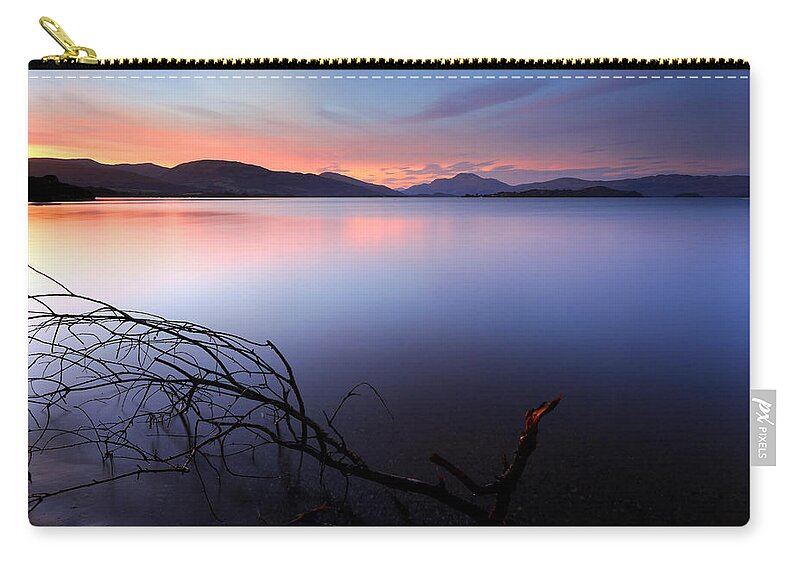  Loch Lomond Sunset Zip Pouch featuring the photograph Loch Lomond Sunset by Grant Glendinning