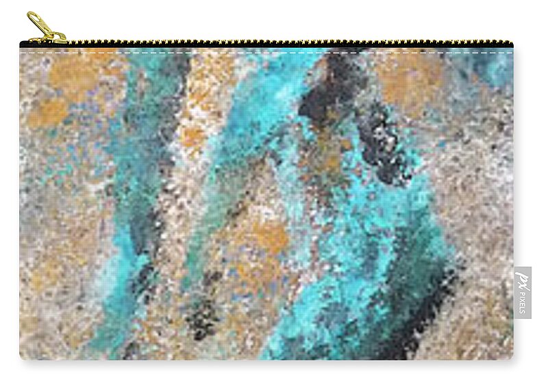 Acrylic Zip Pouch featuring the painting Lone Squaw by David Hansen