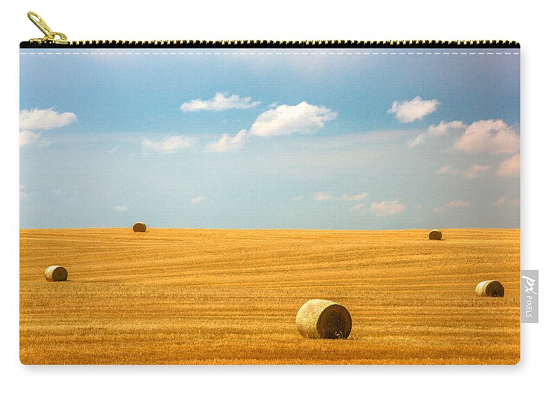 Field Zip Pouch featuring the photograph Lonely Fields by Todd Klassy