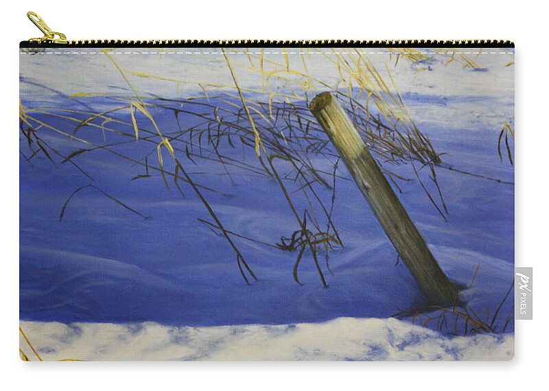 Landscape Zip Pouch featuring the painting Lonely Relic by Tammy Taylor