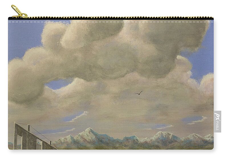 Drive In Zip Pouch featuring the painting Long Intermission by Jack Malloch