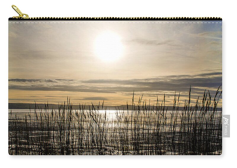 North Wales Carry-all Pouch featuring the photograph Looking at Wales through the grass by Spikey Mouse Photography