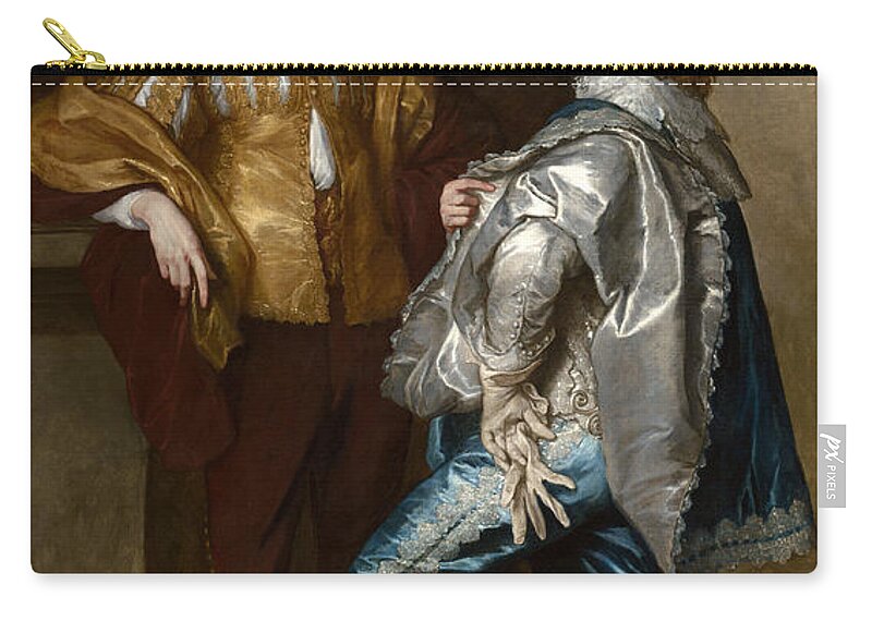 Anthony Van Dyck Zip Pouch featuring the painting Lord John Stuart and his Brother Lord Bernard Stuart by Anthony van Dyck