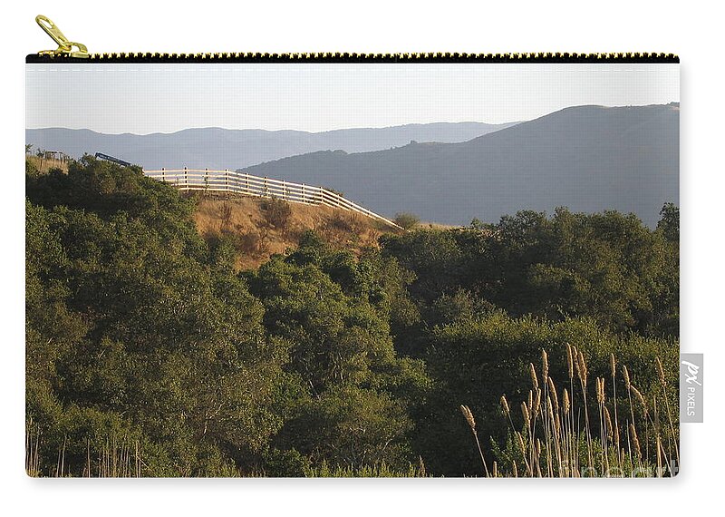 Carmel Valley Zip Pouch featuring the photograph Los Laureles Ridgeline by James B Toy