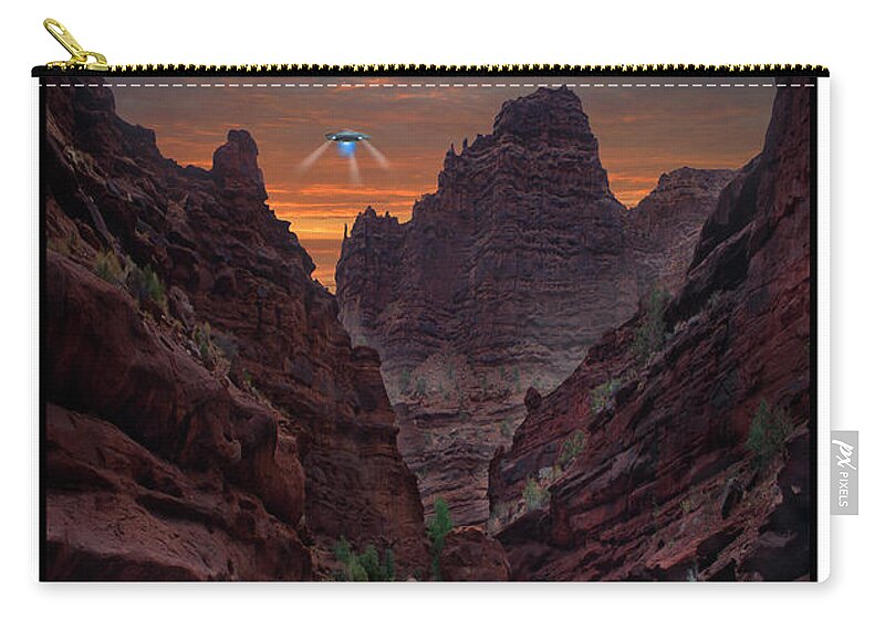 Ufo Zip Pouch featuring the photograph Lost Film Number 1 by Mike McGlothlen