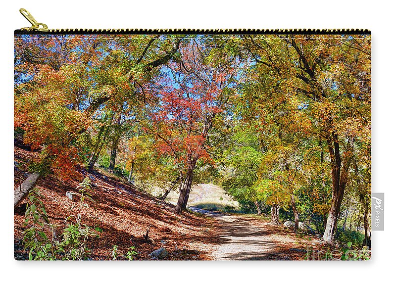 Walking Trail Zip Pouch featuring the photograph Lost Maples by Savannah Gibbs