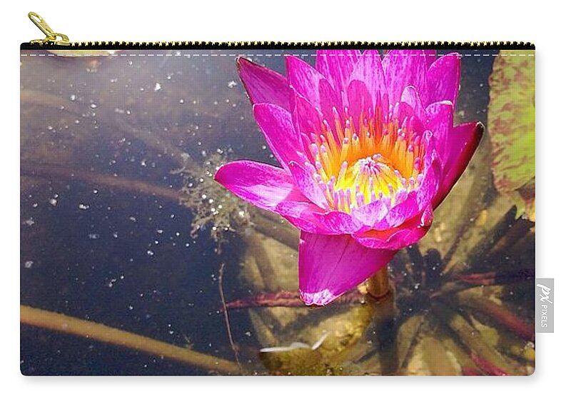 Lotus Zip Pouch featuring the photograph Lotus Day by John Duplantis