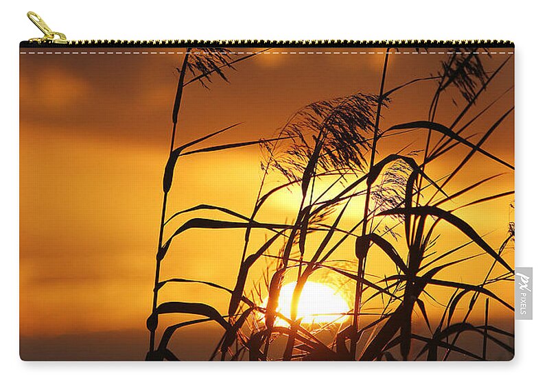Sunset Photography Zip Pouch featuring the photograph Louisiana Marsh Sunset by Luana K Perez