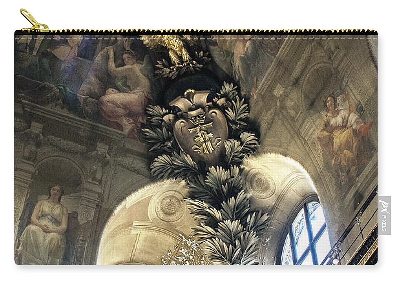 Louvre Zip Pouch featuring the photograph Louvre With A View Denise Dube by Denise Dube
