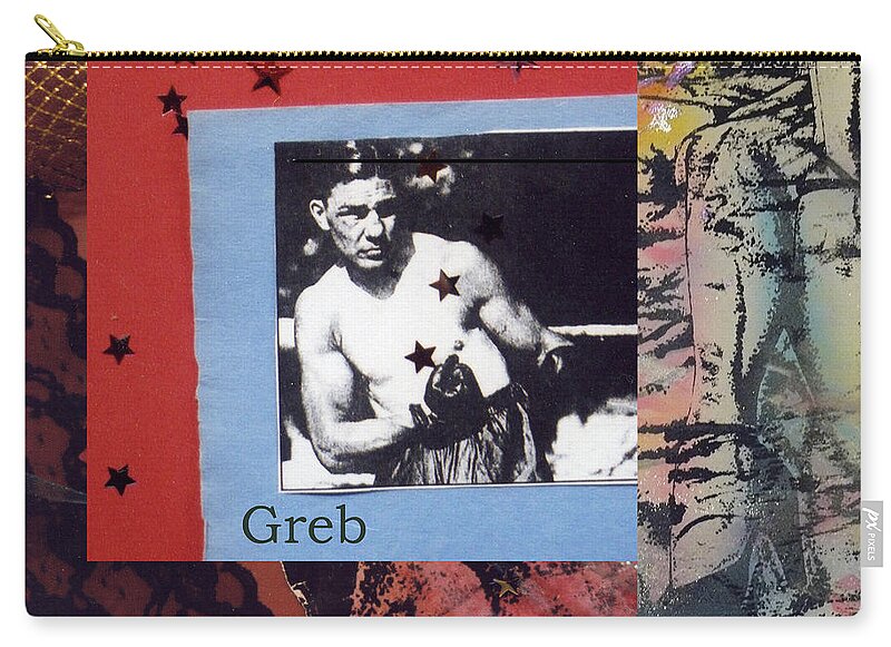 Boxers Zip Pouch featuring the photograph Love and War Greb by Mary Ann Leitch