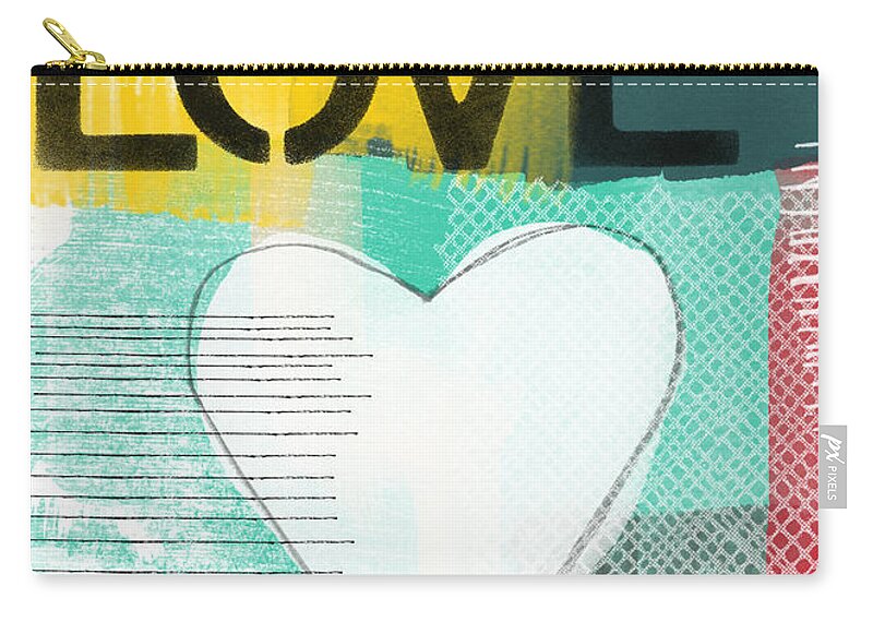 Love Carry-all Pouch featuring the painting Love Graffiti Style- Print or Greeting Card by Linda Woods