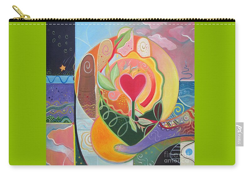 Love Zip Pouch featuring the painting Love Is Love by Helena Tiainen
