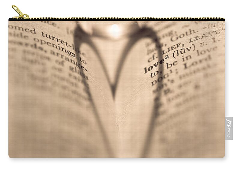 Book Zip Pouch featuring the photograph Love by Jan Bickerton