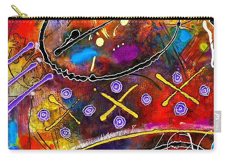  Zip Pouch featuring the painting Love Love and More LOVE by Angela L Walker