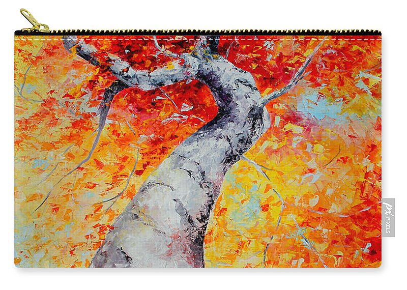 Autumn Zip Pouch featuring the painting Love That Rejoices by Meaghan Troup