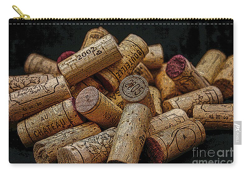 Port Zip Pouch featuring the photograph Loving wine by Patricia Hofmeester