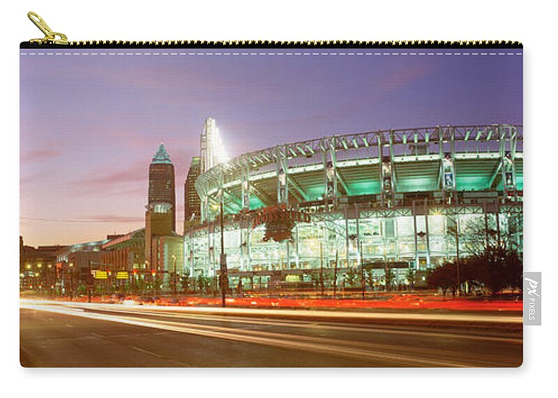 Photography Zip Pouch featuring the photograph Low Angle View Of A Baseball Stadium by Panoramic Images