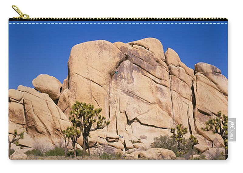 Photography Zip Pouch featuring the photograph Low Angle View Of Trees And Rocks In A by Panoramic Images