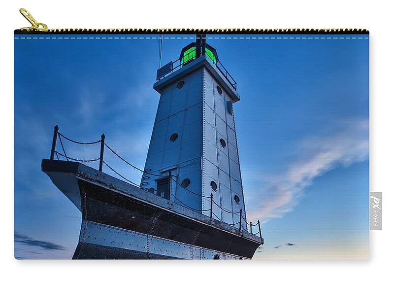 Lighthouse Carry-all Pouch featuring the photograph Ludington Lighthouse by Sebastian Musial