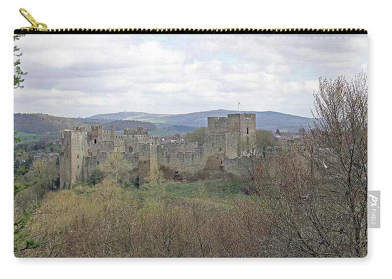 Ludlow Castle Zip Pouch featuring the photograph Ludlow Castle by Tony Murtagh