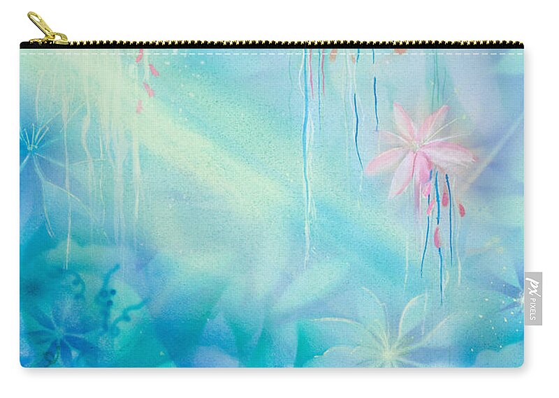 Abstract Zip Pouch featuring the painting Luminous Garden by Michelle Constantine