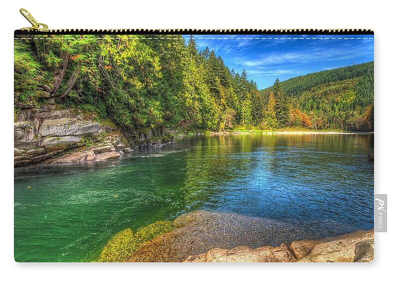 River Zip Pouch featuring the photograph Luminous Heaven by Spencer McDonald