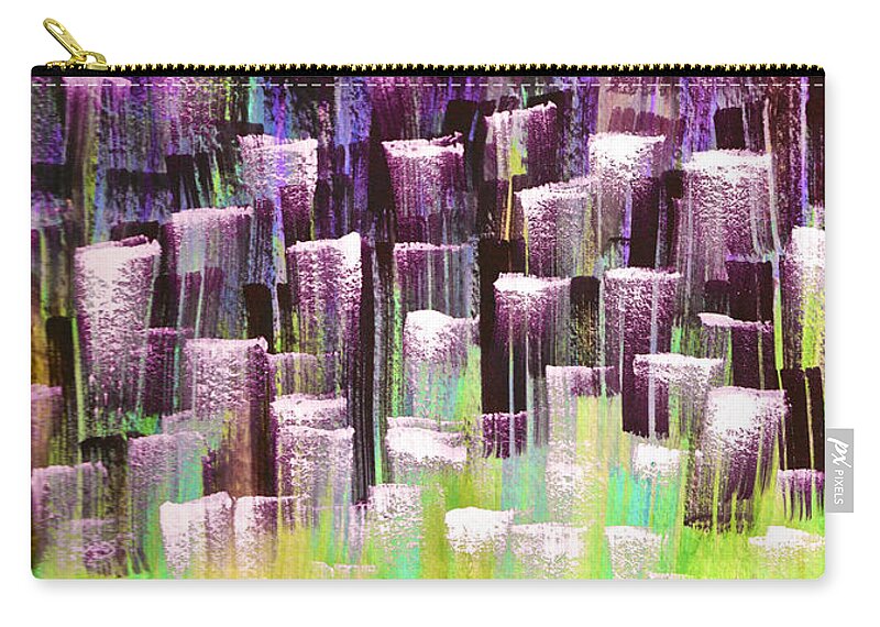 Abstract Painting Zip Pouch featuring the painting Lyrical Painting by Joan Reese