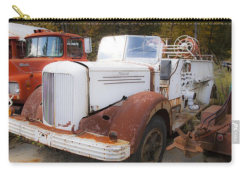 Mack Zip Pouch featuring the photograph Mack Truck 6 by Charles Harden