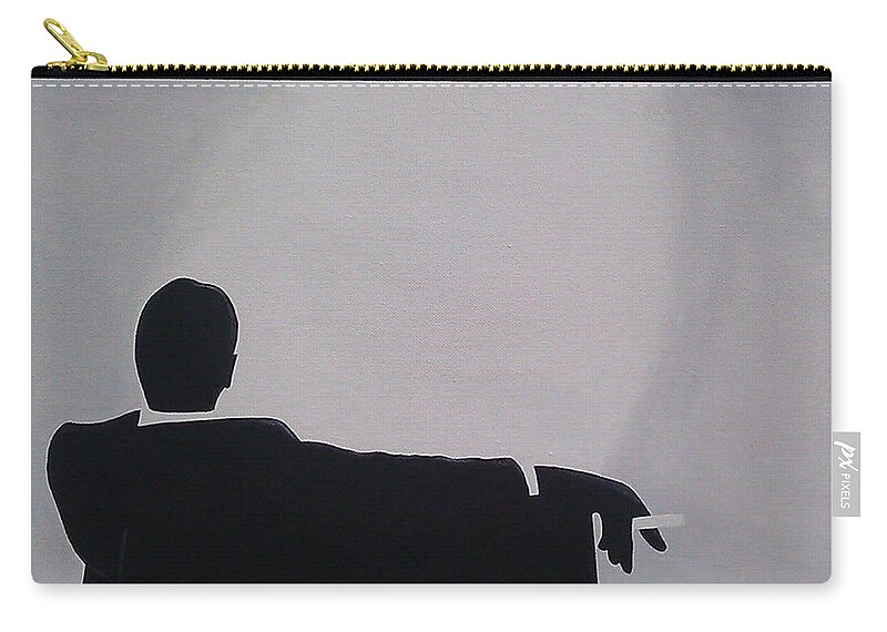 Artist Zip Pouch featuring the painting Mad Men in Silhouette by John Lyes