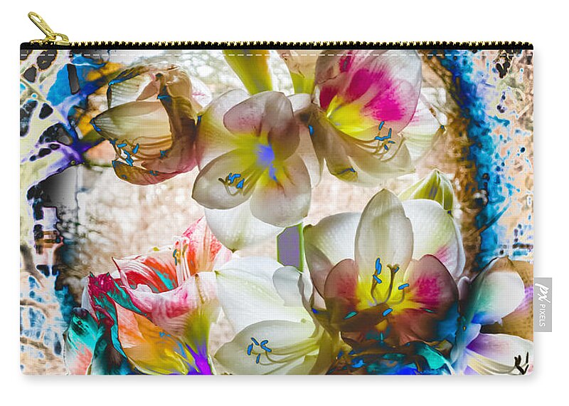 Amaryllis Zip Pouch featuring the photograph Magic flowering by Casper Cammeraat