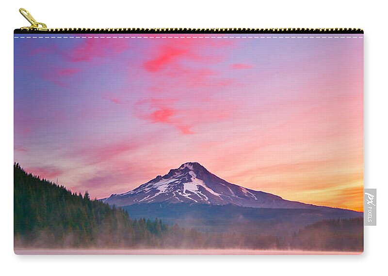 Trillium Lake Zip Pouch featuring the photograph Magic Morning by Darren White