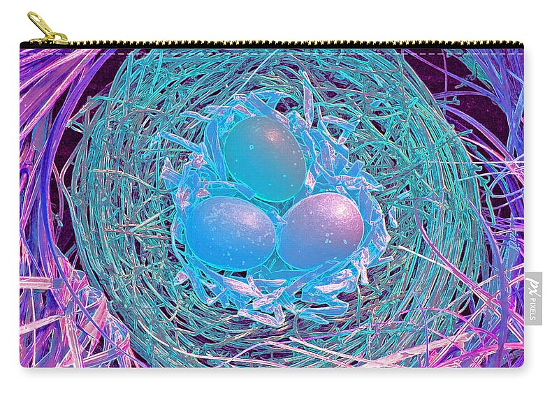 First Star Art Zip Pouch featuring the photograph Magical Eggs by jrr by First Star Art