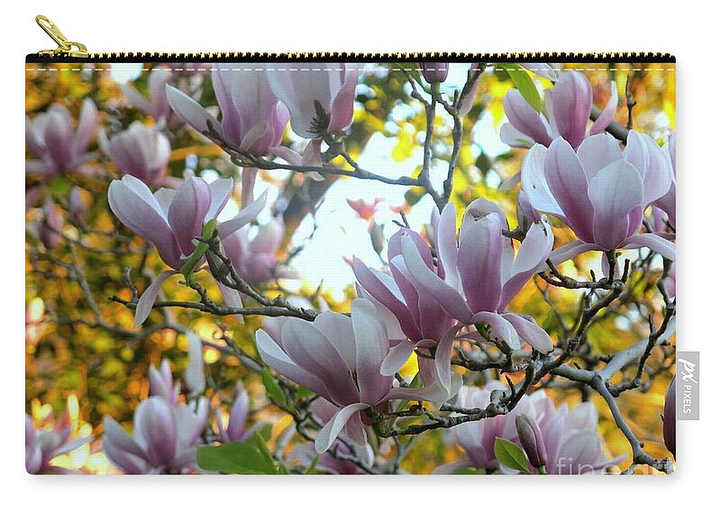 Magnolias Zip Pouch featuring the photograph Magnolia Maidens by Leanne Seymour