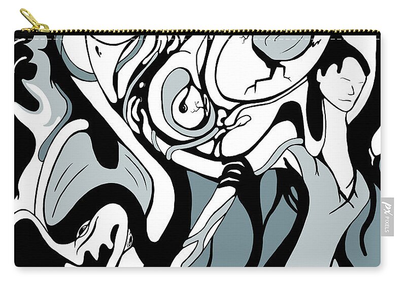 Baby Zip Pouch featuring the digital art Maiden Voyage by Craig Tilley