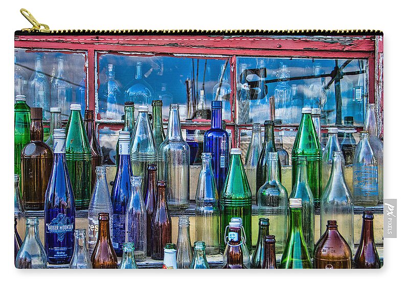 Steven Bateson Zip Pouch featuring the photograph Maine Bottle Collector by Steven Bateson