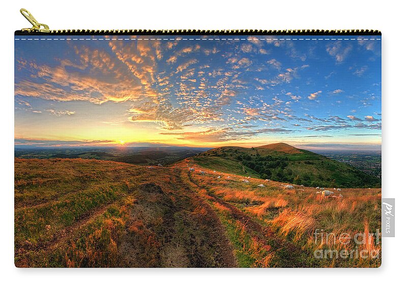 Yhun Suarez Carry-all Pouch featuring the photograph Malvern Hills Sunset 2.0 by Yhun Suarez