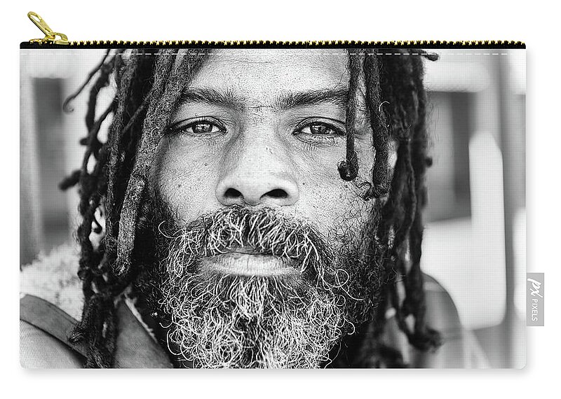 Problems Zip Pouch featuring the photograph Man With Dreadlocks by Rapideye