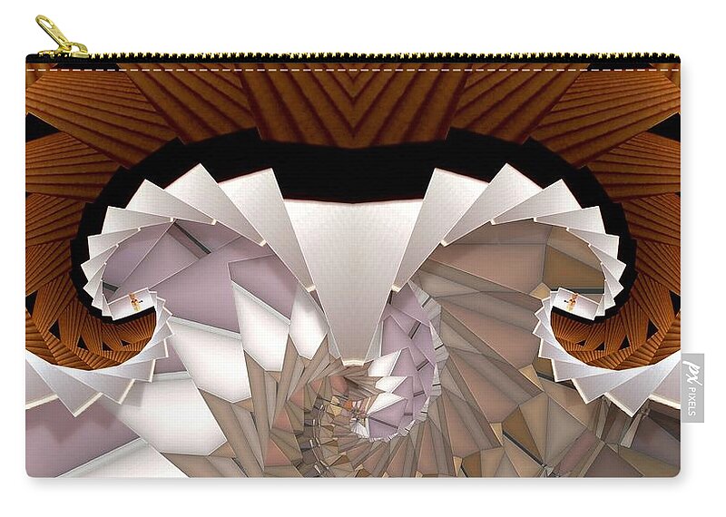 Abstract Zip Pouch featuring the digital art Mantle by Ronald Bissett