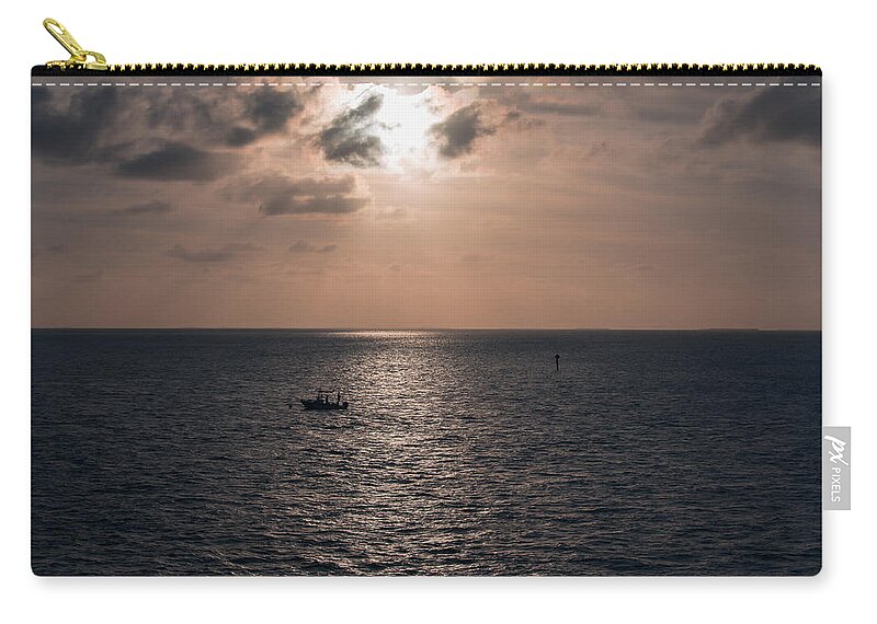 America Zip Pouch featuring the photograph Marathon Sunset by John M Bailey