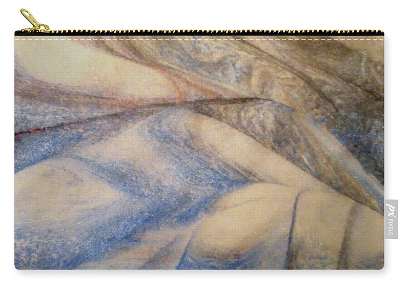 Marble 12 Zip Pouch featuring the painting Marble 12 by Mike Breau